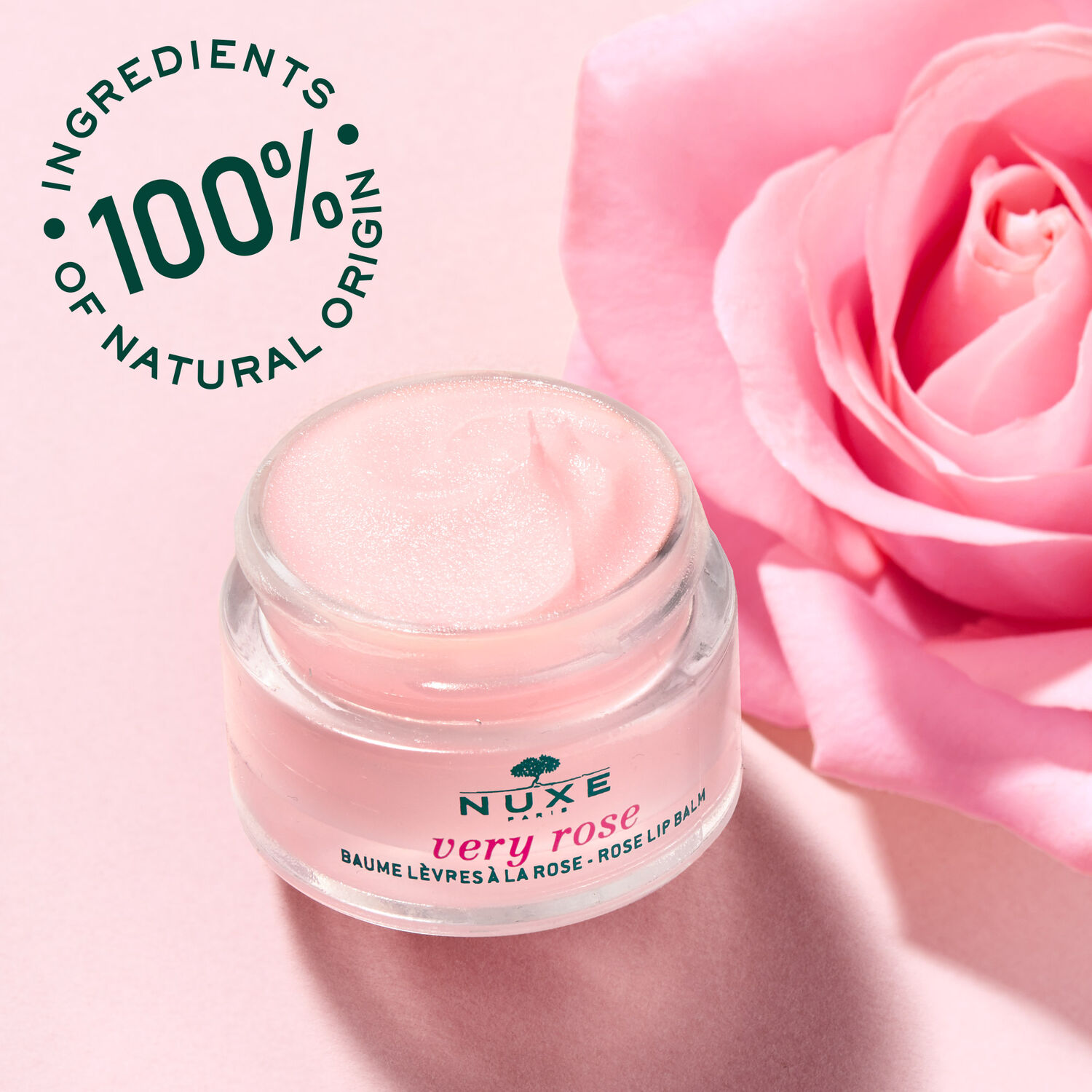 Nuxe Baume hydratant lèvres à la rose hydratant & Sublimateur Very Rose - Toutes peaux - 15gr