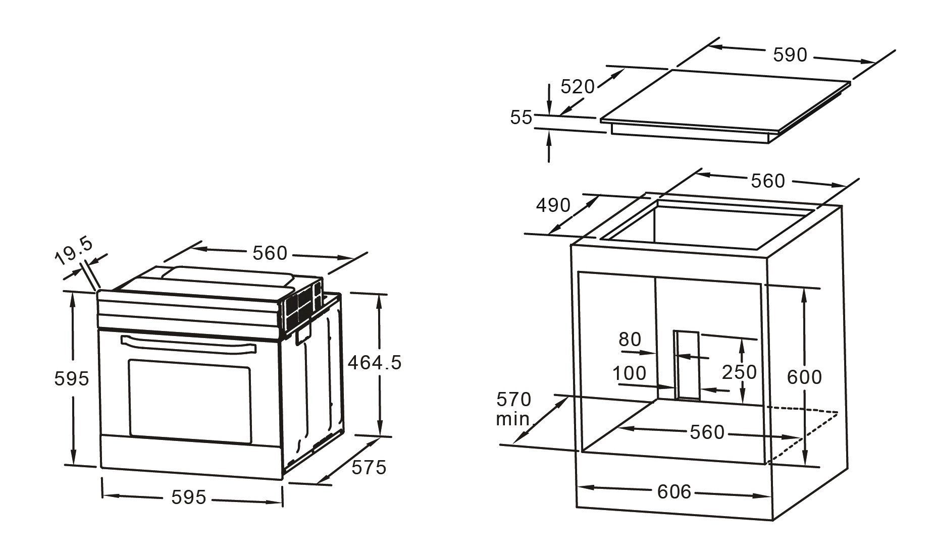 Flex-Well Winkelküche Riva, mit E-Geräten, Gesamtbreite 280 x 170 cm