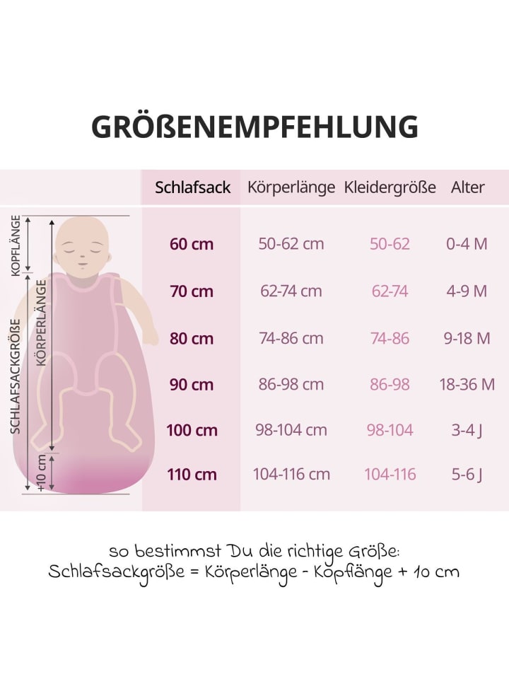 Makian Musselin-Schlafsack - Puder - Gr. 60 cm in rosa günstig kaufen