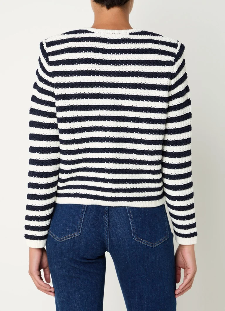 Cardigan gros tricotat Ba&sh Gaspard cu imprimeu în dungi