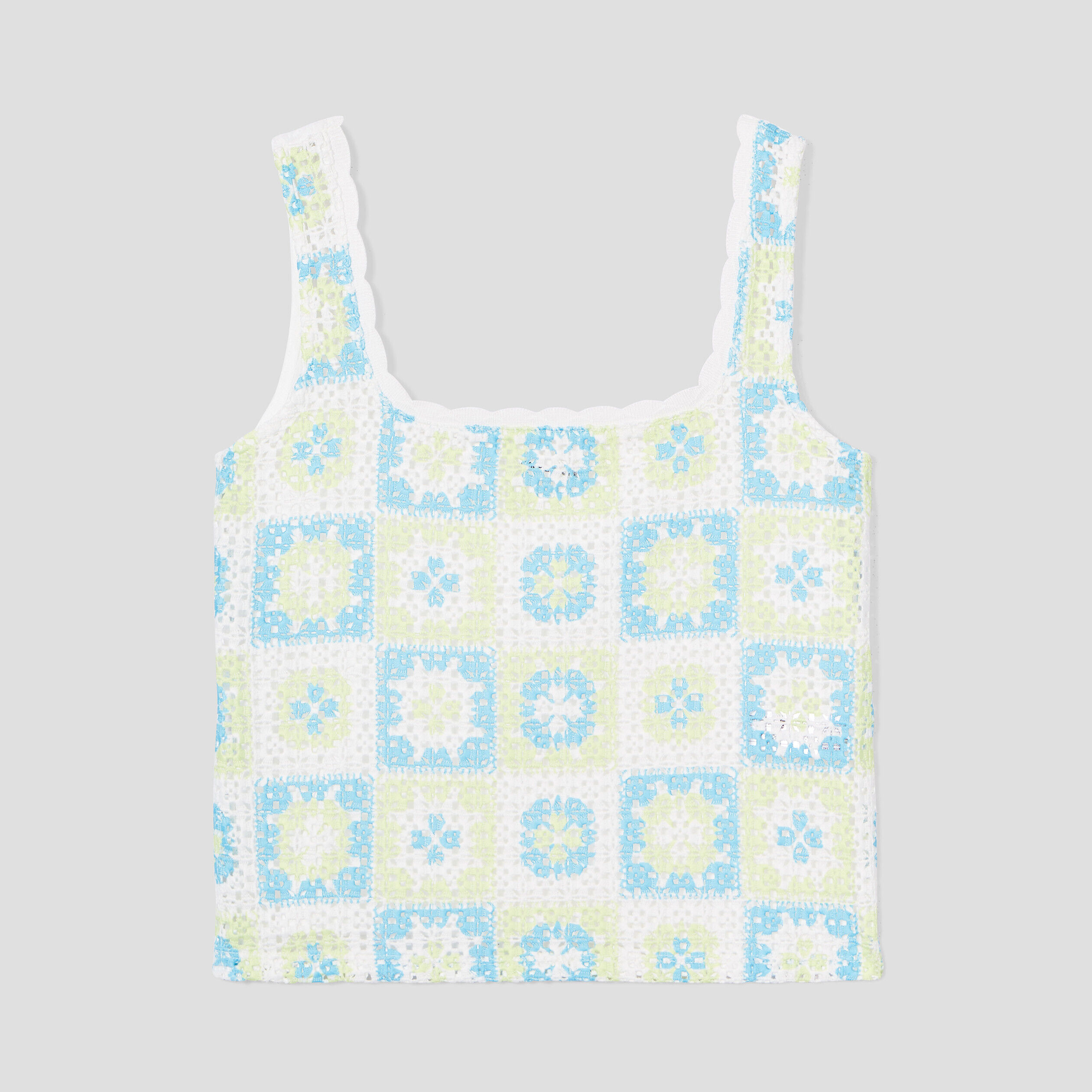 Débardeur crochet bleu femme | Cache Cache