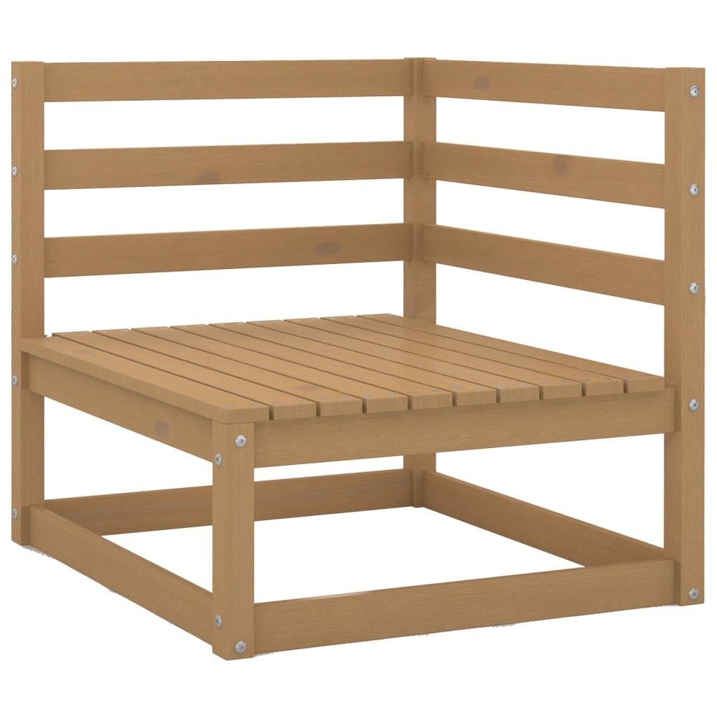vidaXL Loungesofa 2tlg. Garten-Lounge-Set mit Kissen Honigbraun Massivholz Kiefer, 1 Teile