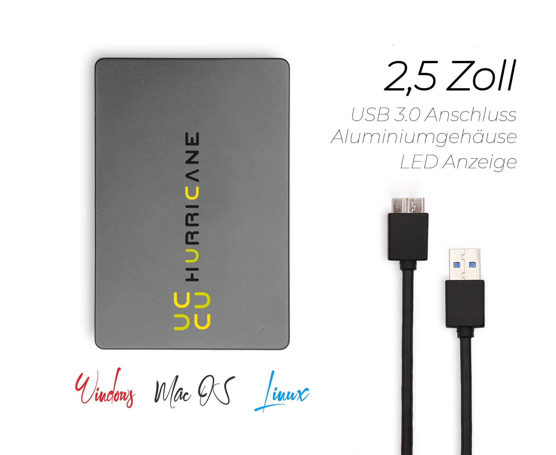 HURRICANE MD25U3 Tragbare Externe Festplatte 500GB 2,5