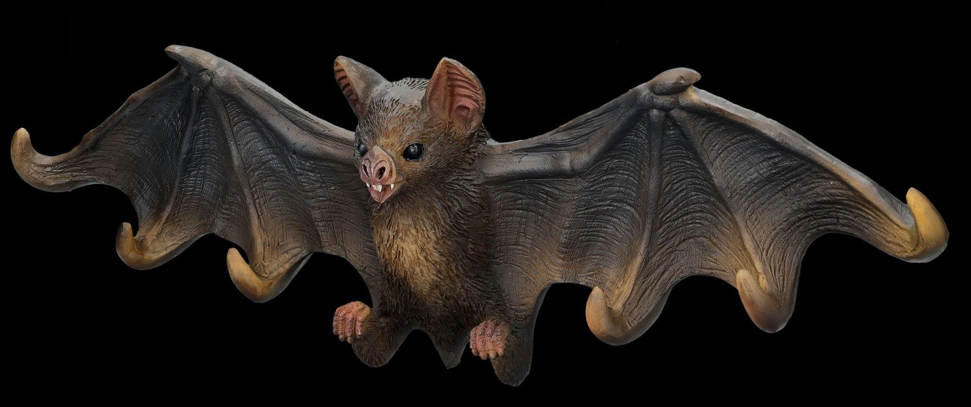 Figuren Shop GmbH Schlüsselbrett Schlüsselbrett - Braune Fledermaus - Tierfigur Fantasy Wanddeko