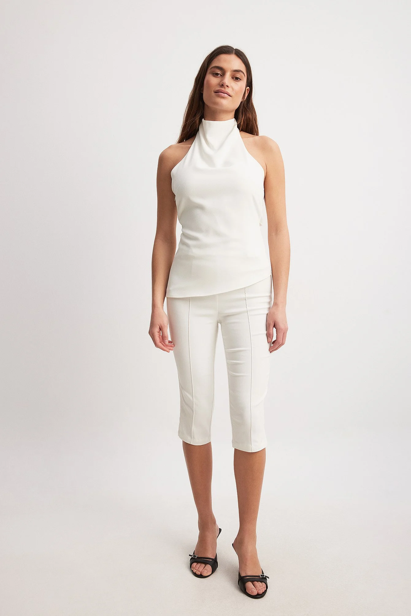 Cowl Neck Tie Back Top