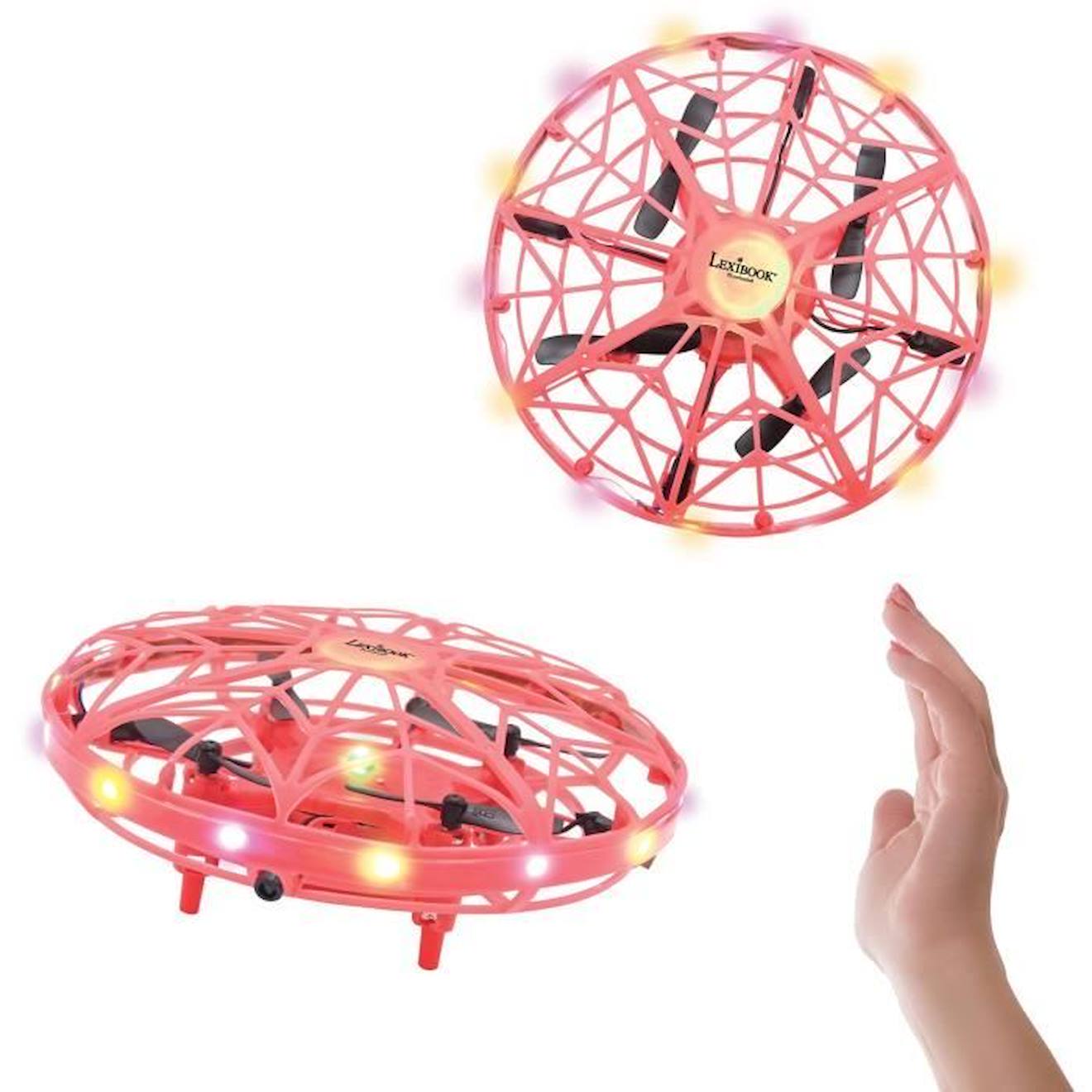 Mini drone volant à induction jusqu’à 5km/h (3 miles) rouge
