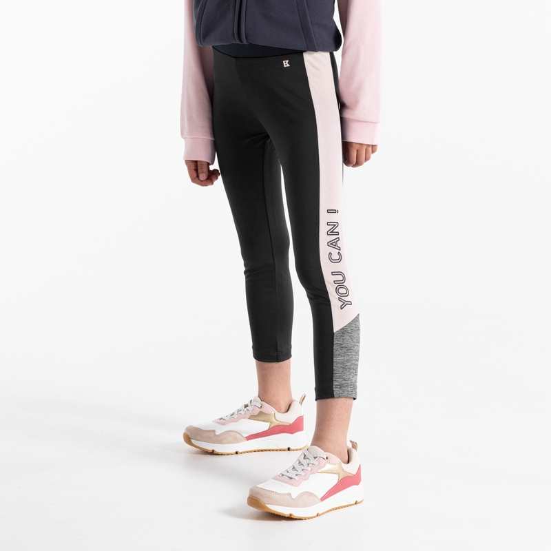 Legging de sport à message gris fille