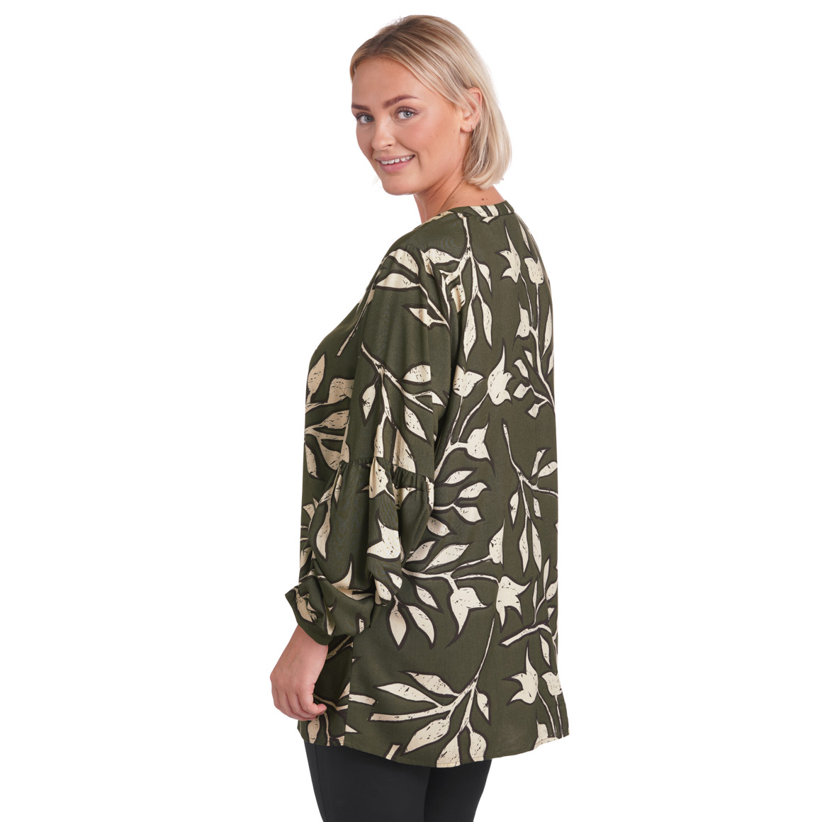 Damen Bluse mit floralem Allover-Motiv