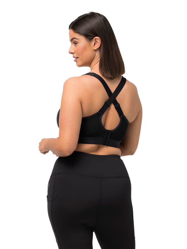 Ulla Popken Sport BH in schwarz günstig kaufen