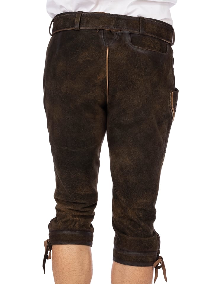 Gwandler Lederhose SEEFELD-gespeckt in graphit günstig kaufen