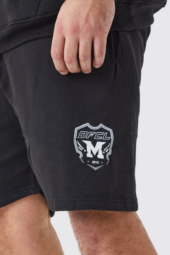Plus lockere Team Ofcl Shorts in Schwarz