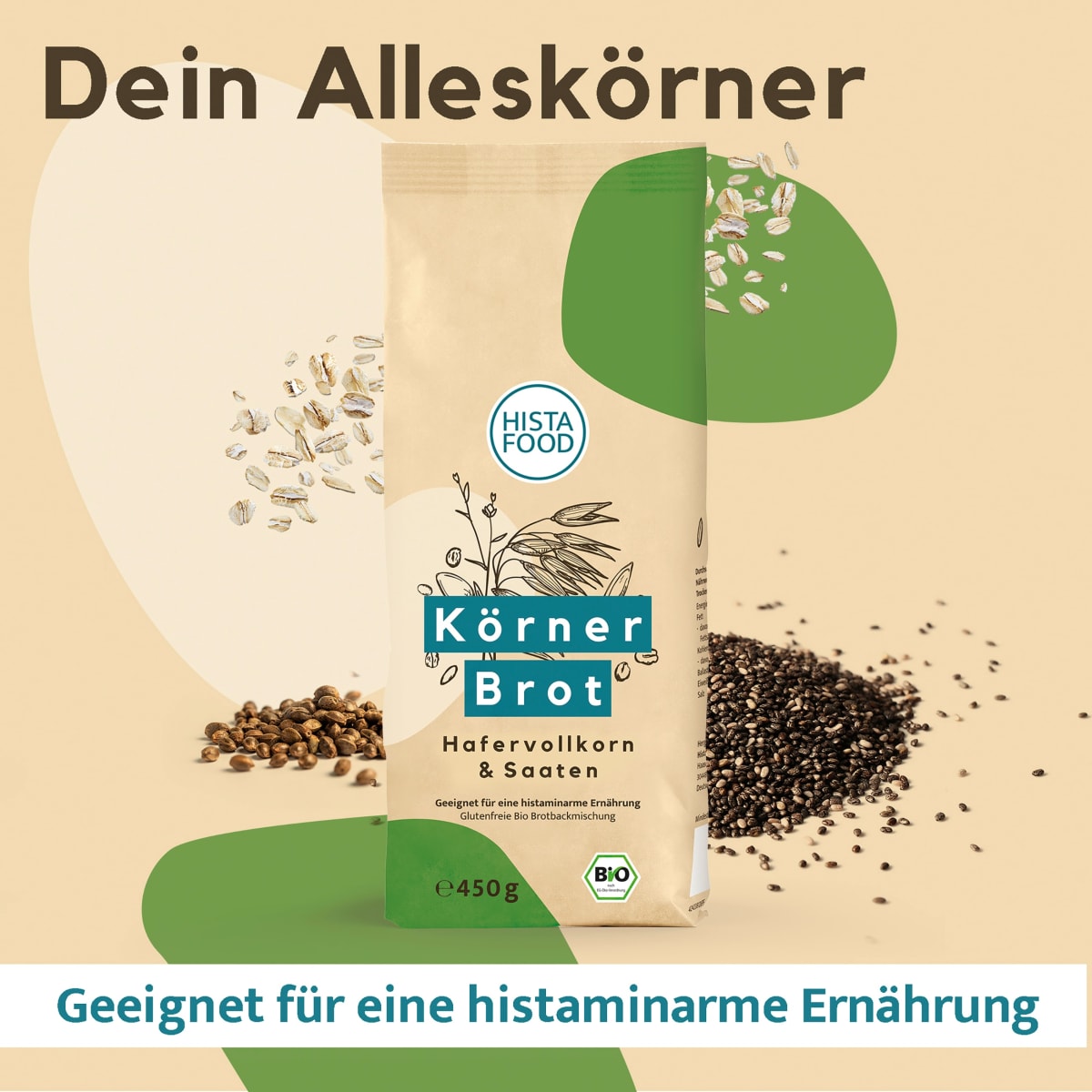 Backmischung Körnerbrot, Hafervollkorn & Saaten, 450 g