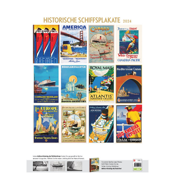 HISTORISCHE SCHIFFSPLAKATE 2024 - Kalender