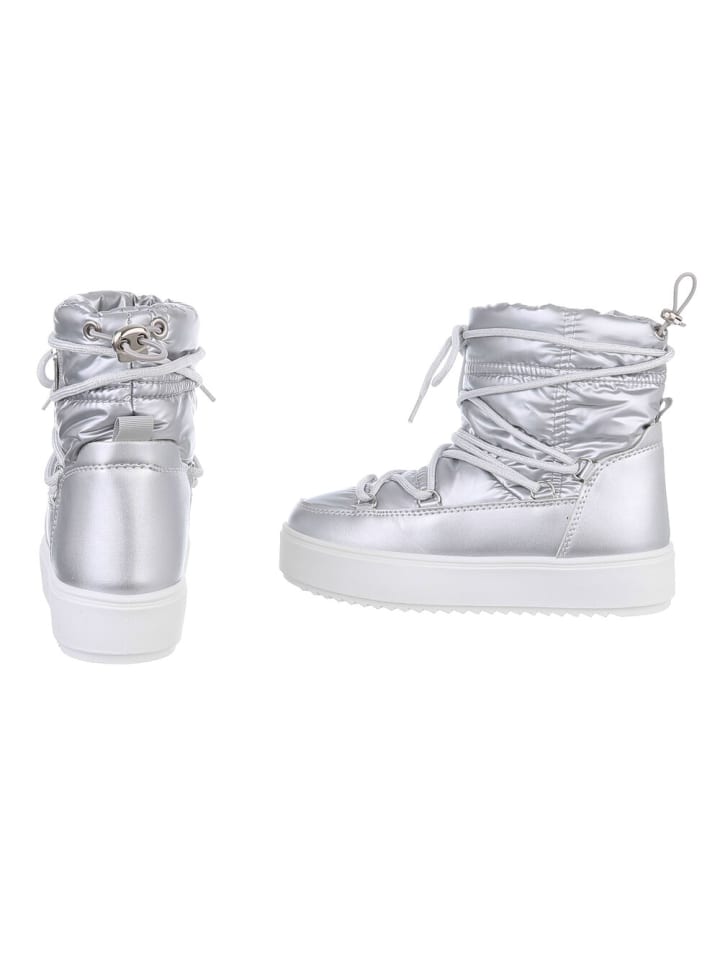 Ital-Design Stiefelette in Silber günstig kaufen