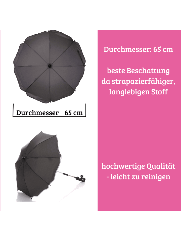 fillikid Sonnenschirm Standard UV-Schutz 50  ​Exklusiv in Grau günstig kaufen onesize