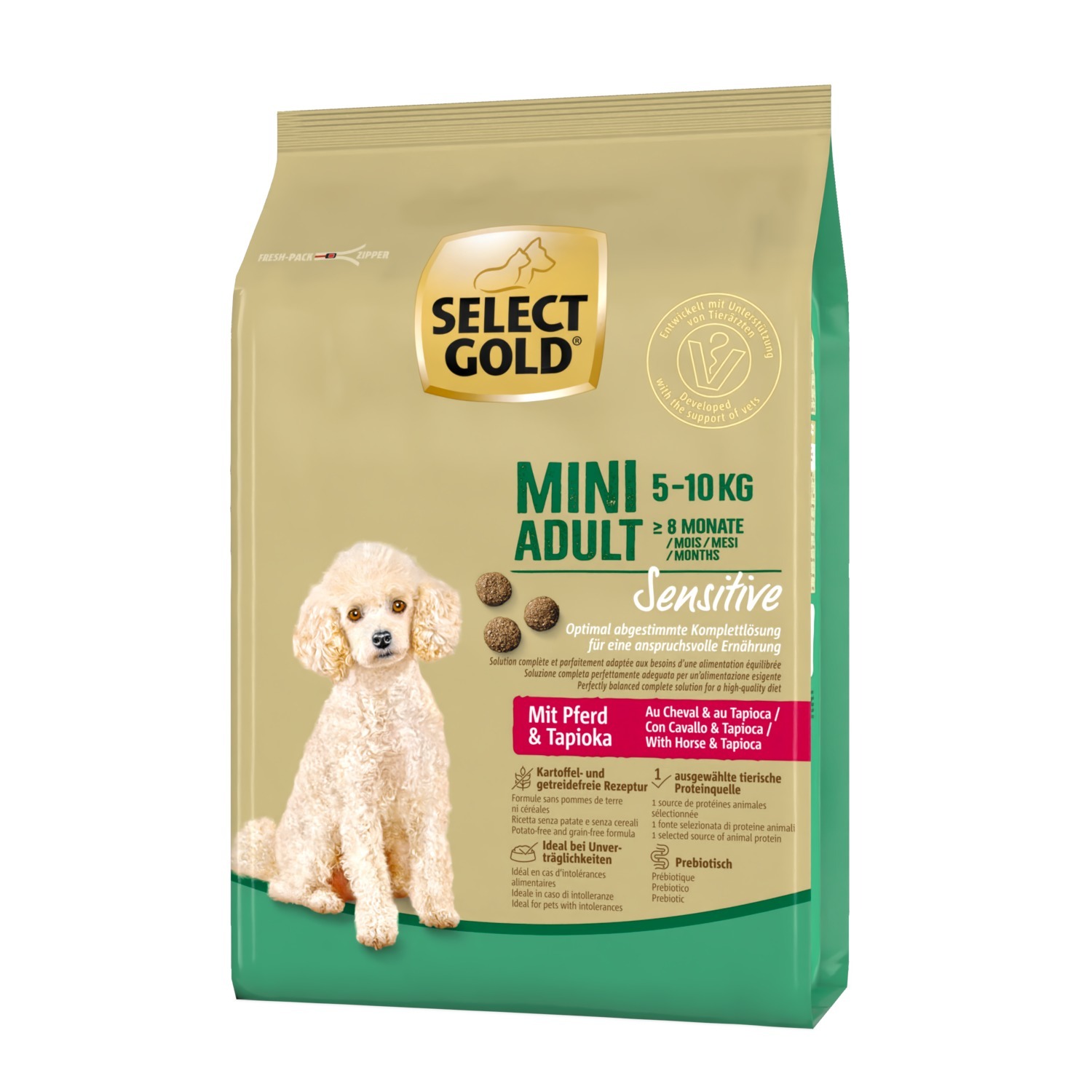 SELECT GOLD Hundetrockenfutter SELECT GOLD Sensitive Mini Adult Pferd & Tapioka 1 kg