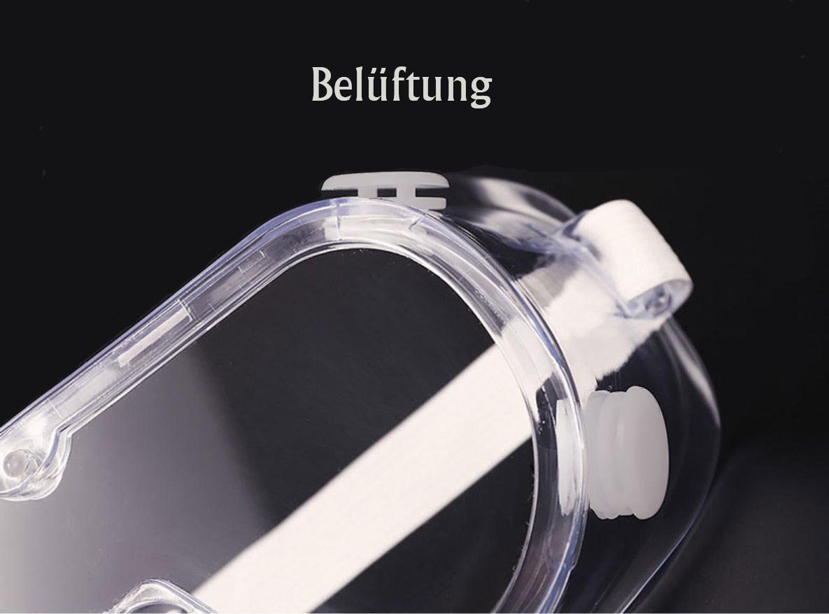 OUBO Arbeitsschutzbrille Schutzbrille - Arbeitsschutzbrille Antibeschlag Antispeichel Augenschutzbrille Vollsichtbrille Schutzbrille für Brillenträger Transparent