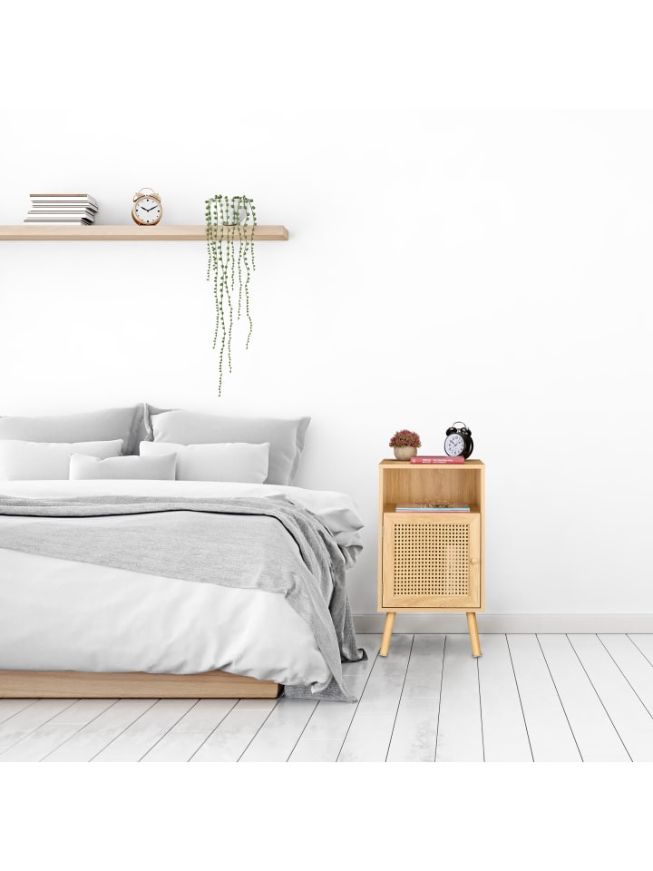 relaxdays Nachttisch in Natur - (B)40 x (H)72 x (T)39 cm günstig kaufen onesize