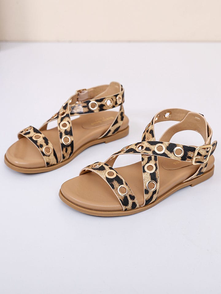 Sixth Sens Sandalen in Beige/ Braun günstig kaufen