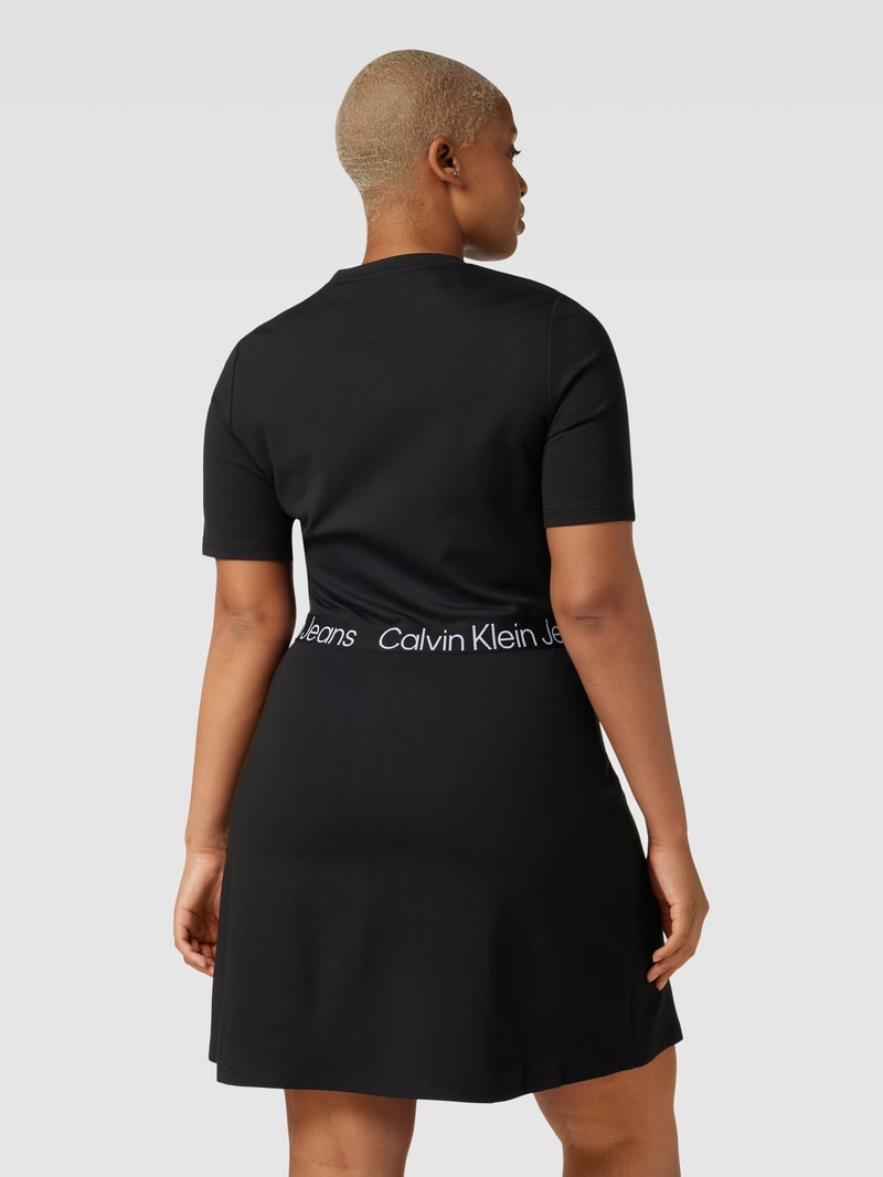 Minikleid mit Label-Detail Modell 'MILANO' in black