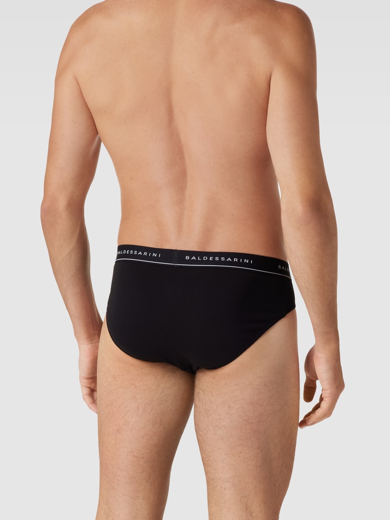 Slip mit Logo-Bund in schwarz