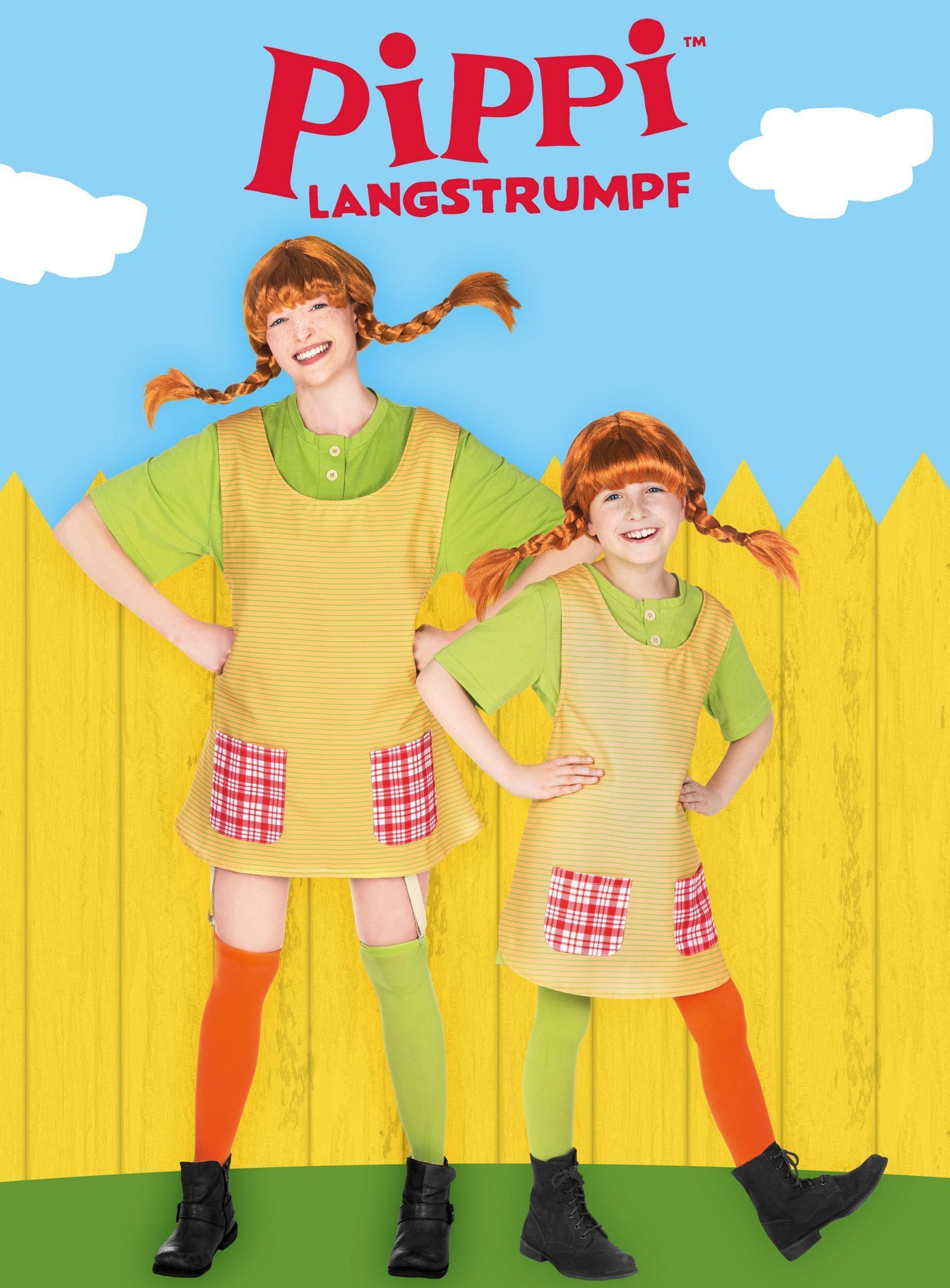 Maskworld Kostüm Pippi Langstrumpf Kinderkostüm, Richtig stark: den Filmen originalgetreu nachempfunden und weltweit al