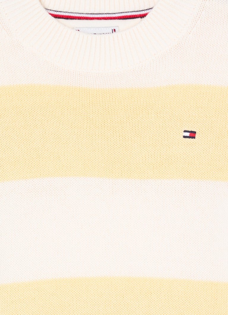 Pulover Tommy Hilfiger cu dungi fine din tricot