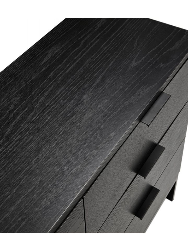 KADIMA DESIGN Sideboard Anrichte Schwarz Holz 160cm | Minimalistisches Design in Schwarz günstig kaufen onesize