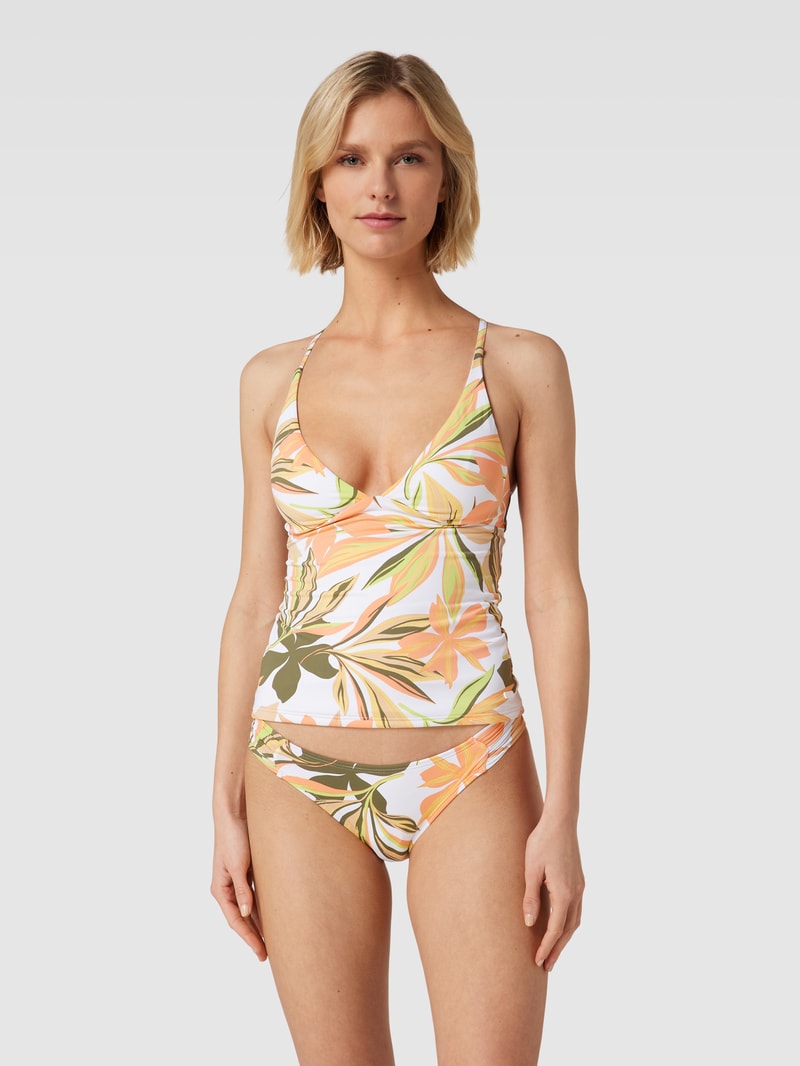 Tankini-Oberteil mit floralem Muster Modell 'BEACH' in offwhite