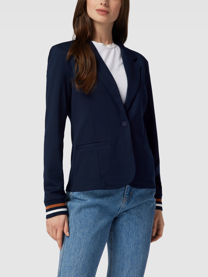 Blazer mit Leistentaschen Modell 'KINNIE' in marineblau