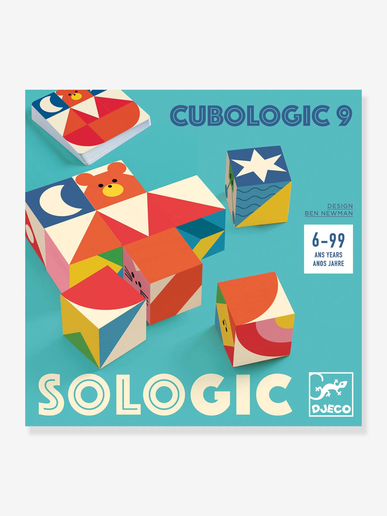 Djeco Logik-Spiel CUBOLOGIC 9 DJECO FSC - blau