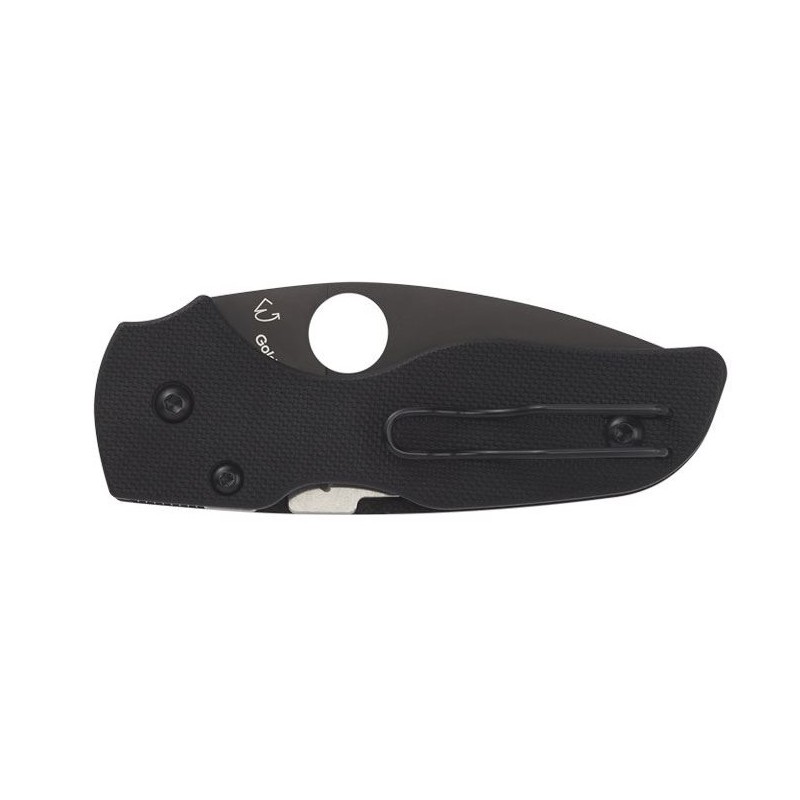 Spyderco Lil Native C230GP Gesamtschwarzes taktisches Messer, militärische Klappmesser.