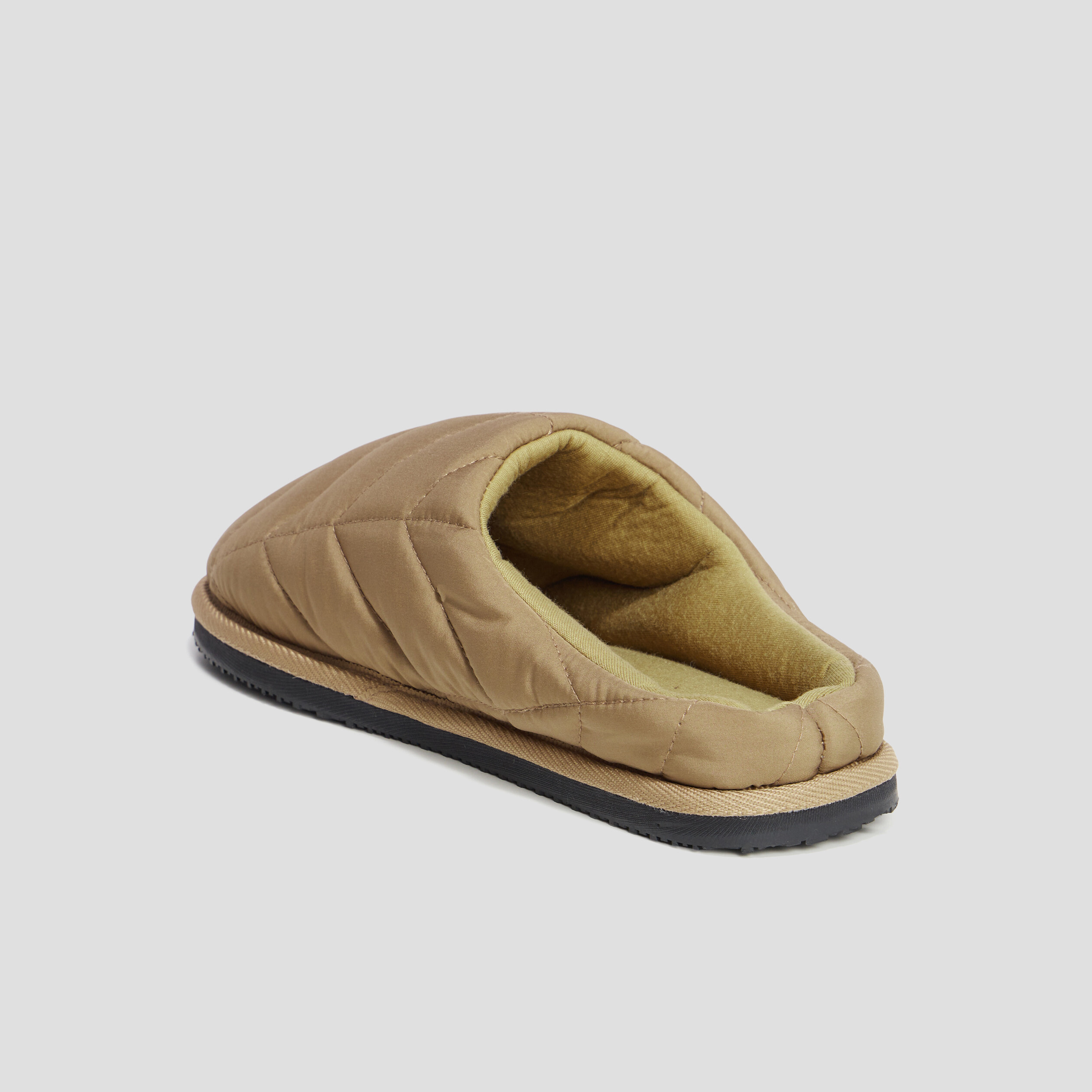 Chaussons mules matelassés vert kaki femme | La Halle