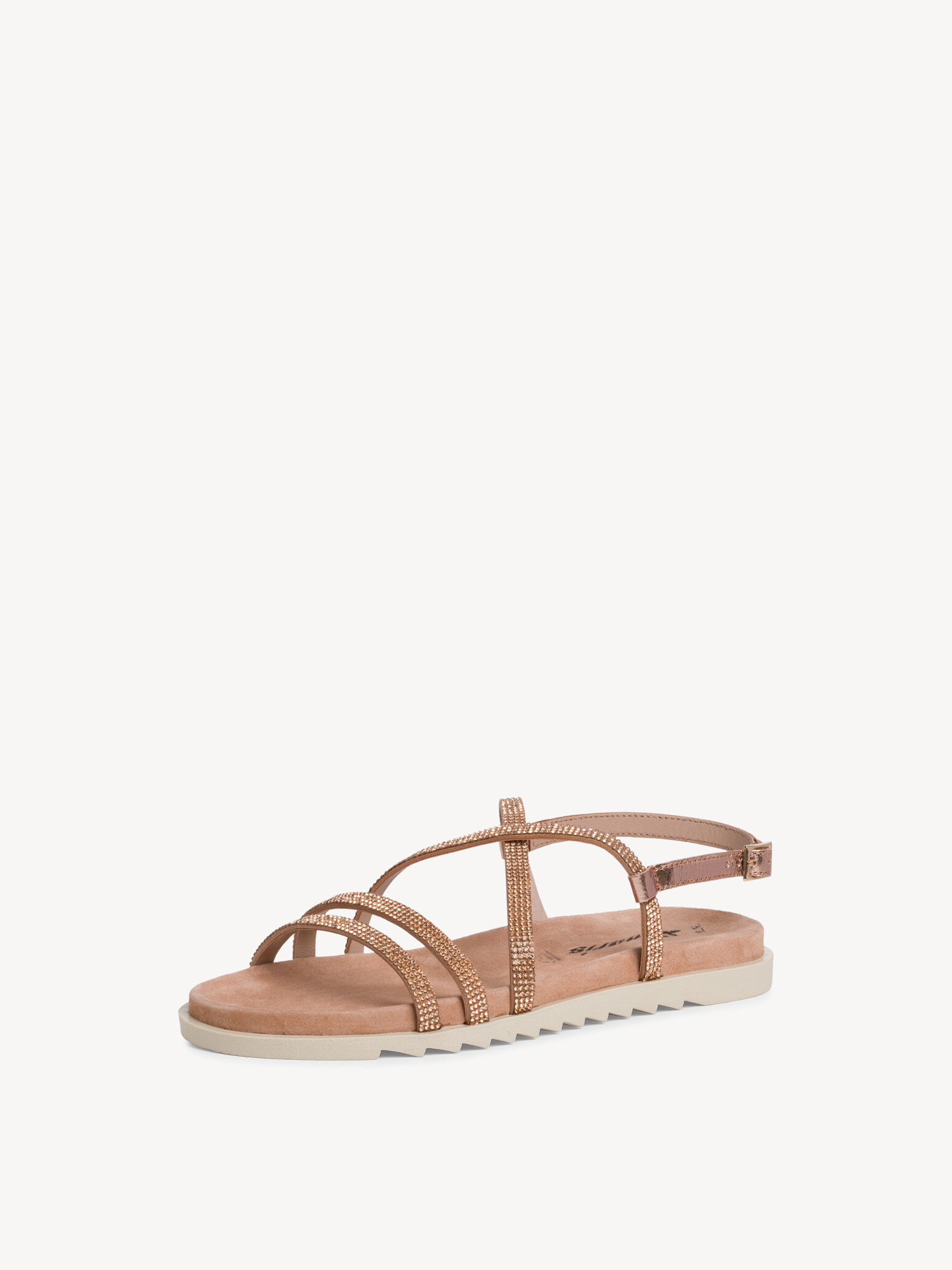 Sandale en cuir - métallique
