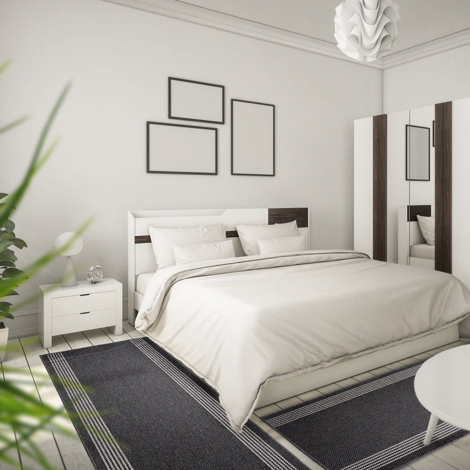 Bettumrandung Nature, Bettvorleger, 3tlg. Läufer-Set für das Schlafzimmer Kubus, (3-tlg), in Sisal-Optik