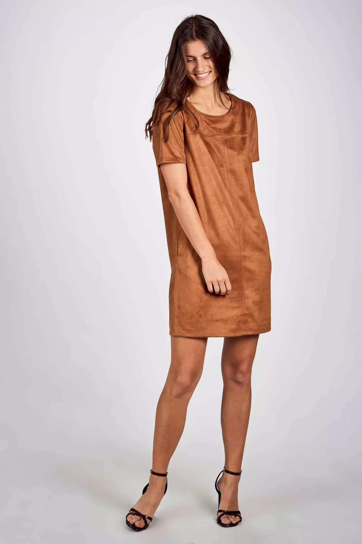 S Oliver Robes Courtes Femme couleur marron
