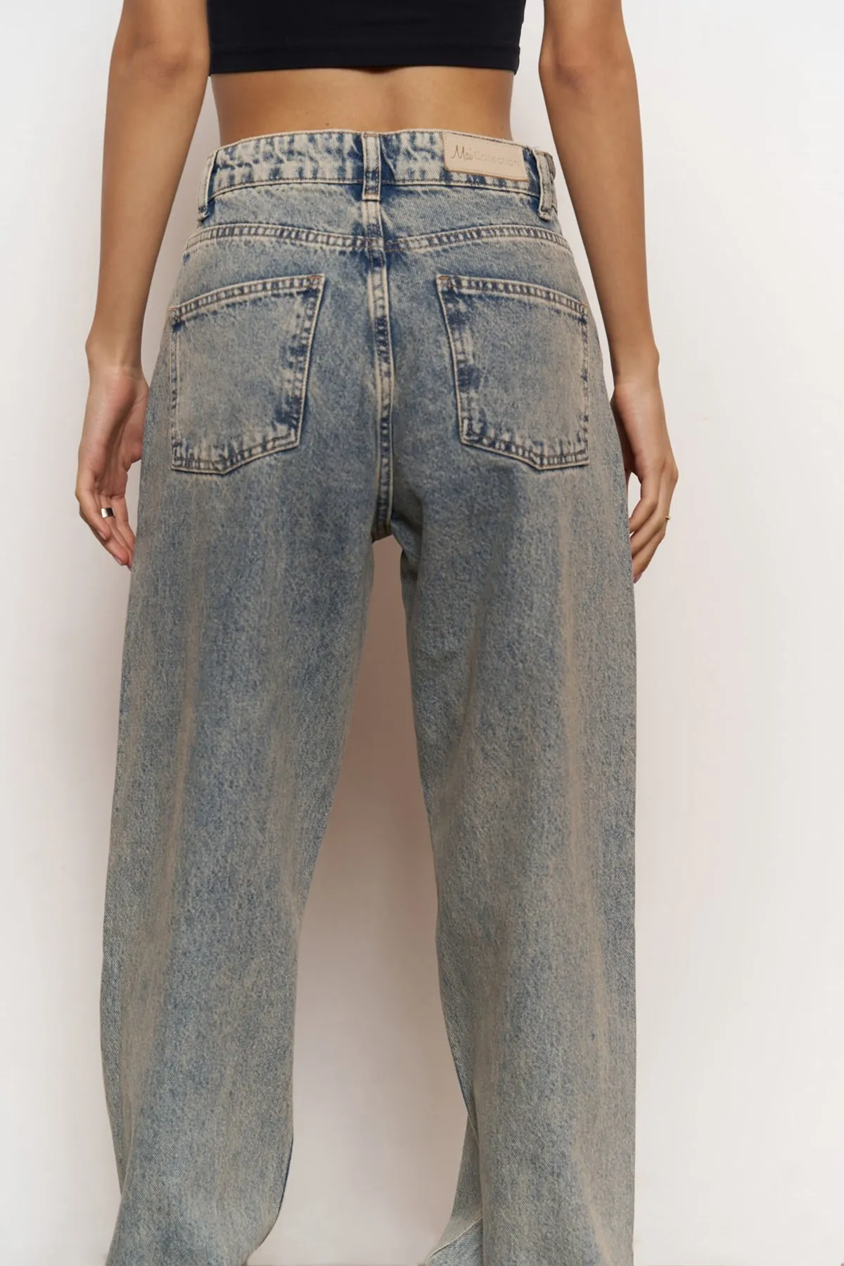 MAİ COLLECTİON  Marla Basic Dirty Green Jeanshose
