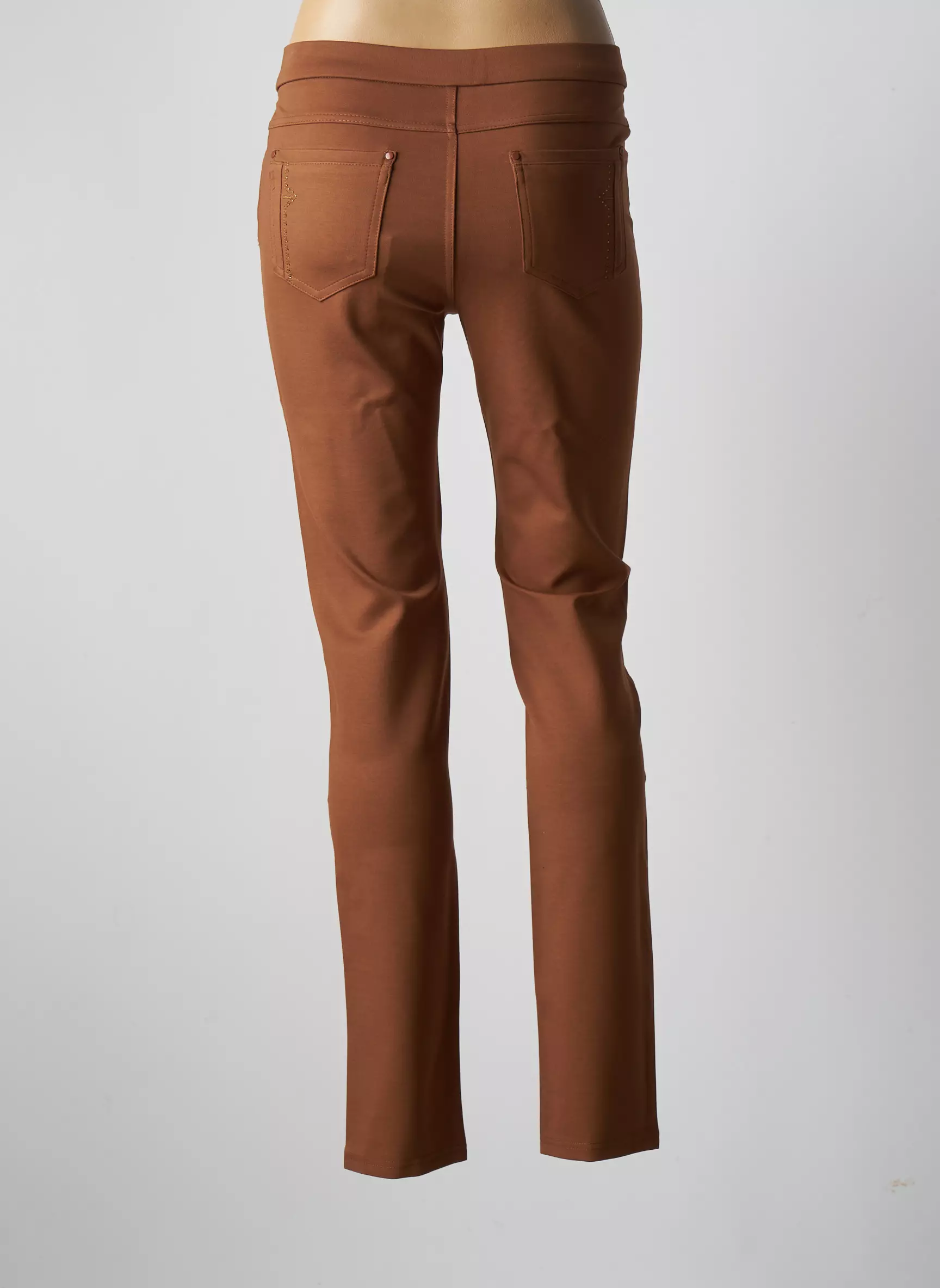 Youline Pantalons Slim Femme couleur marron
