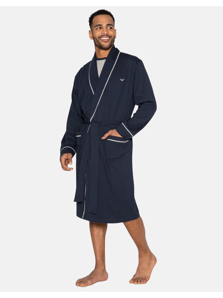 Threadbare Bademantel Virgo in Blau günstig kaufen