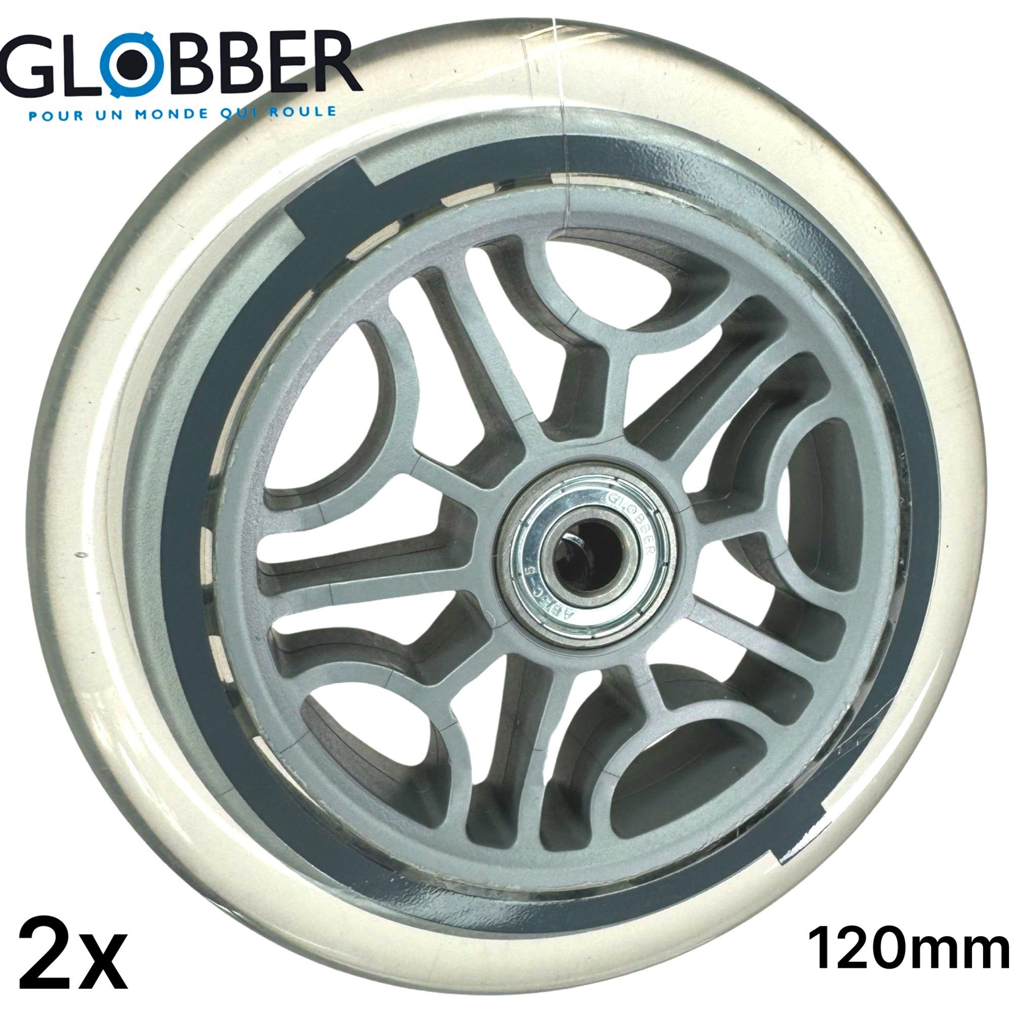 Globber Stuntscooter Globber 3in1 5in1 Ersatzräder Kickboard Vorne 120 mm (2 Stück)