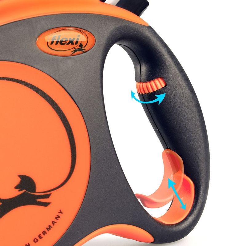 flexi Xtreme Gurt-Leine L - orange, 8 m, <55 kg