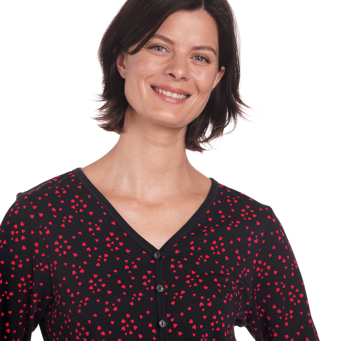 Damen Onesie mit Herz-Allover