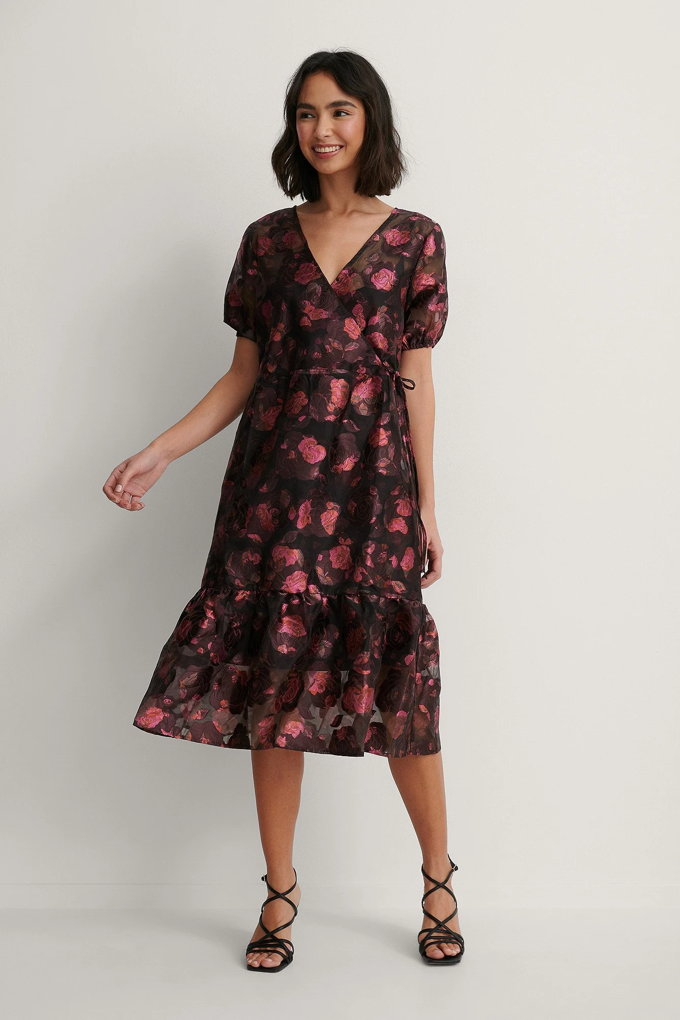Wickelkleid V-Ausschnitt