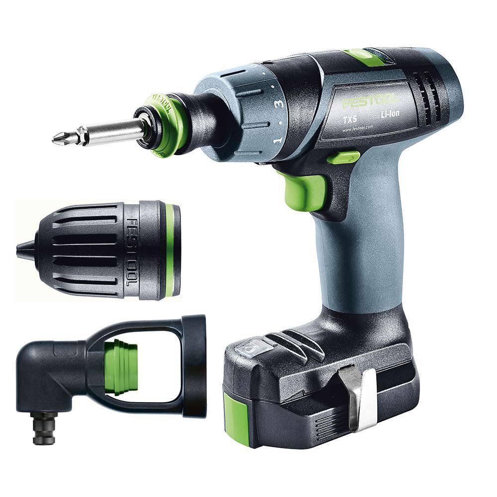 Conjunto de furadeira/parafusadeira FESTOOL 10,8 V 2 x 2,6 Ah 10 mm 576104
