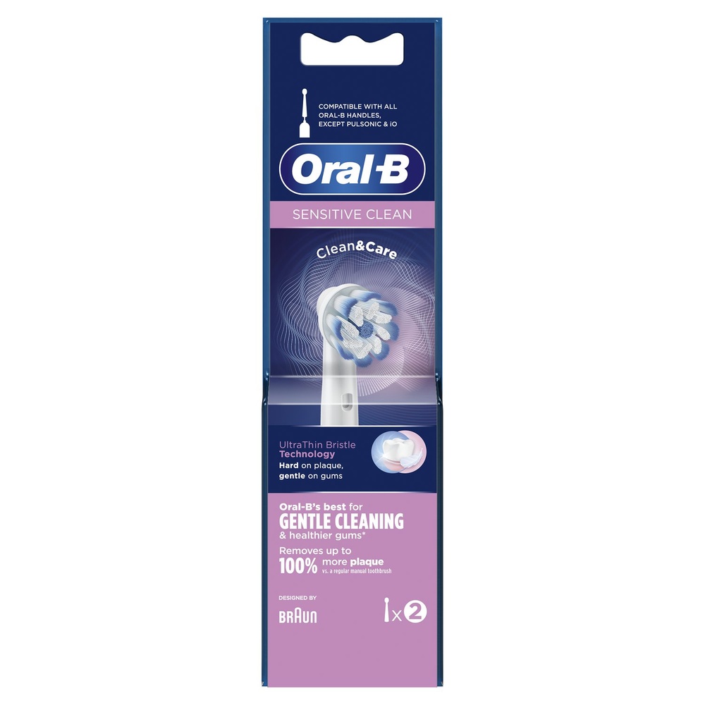 oral-b Oral-B Sensitive Clean Brossette, 2 Brossettes De Rechange