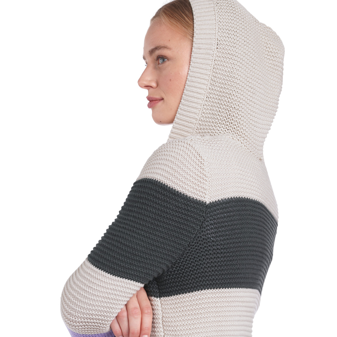 Damen Strickjacke mit Blockstreifen