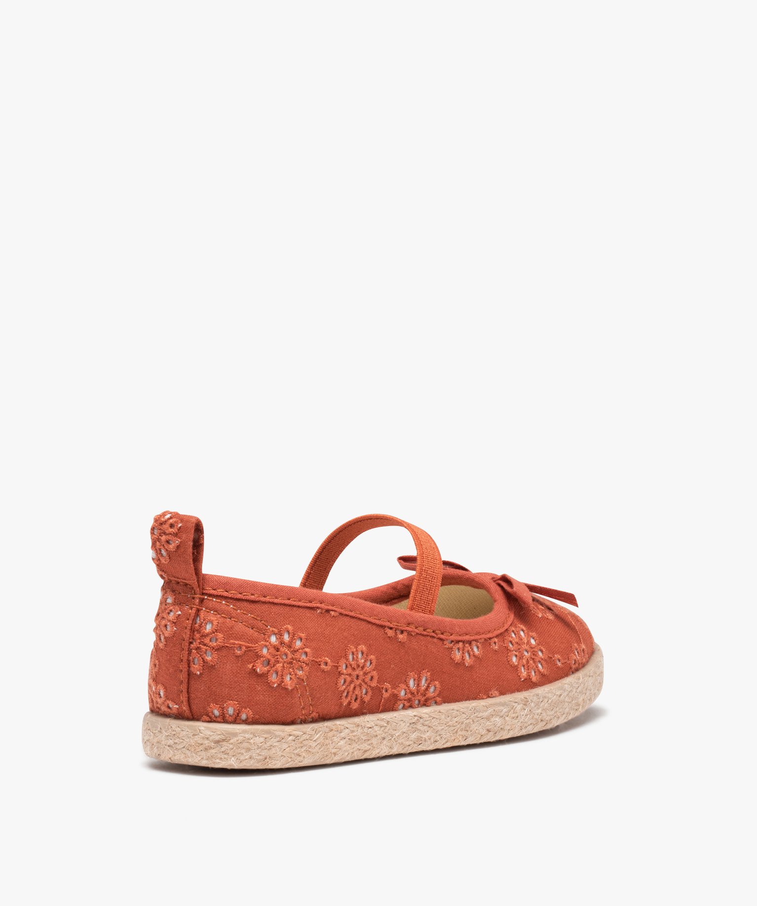 Ballerines fille en toile à semelle cordelette rouge | GEMO