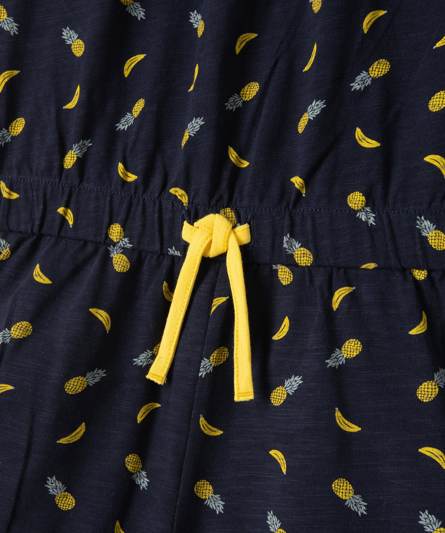 Combishort fille à manches courtes avec col et taille élas... marine | GEMO