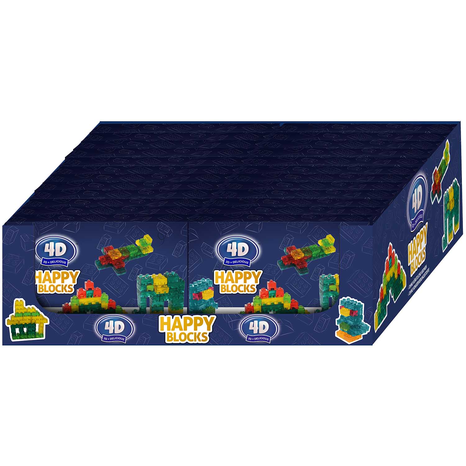 4D 3D+Delicious Happy Blocks Fruchtgummi 100g