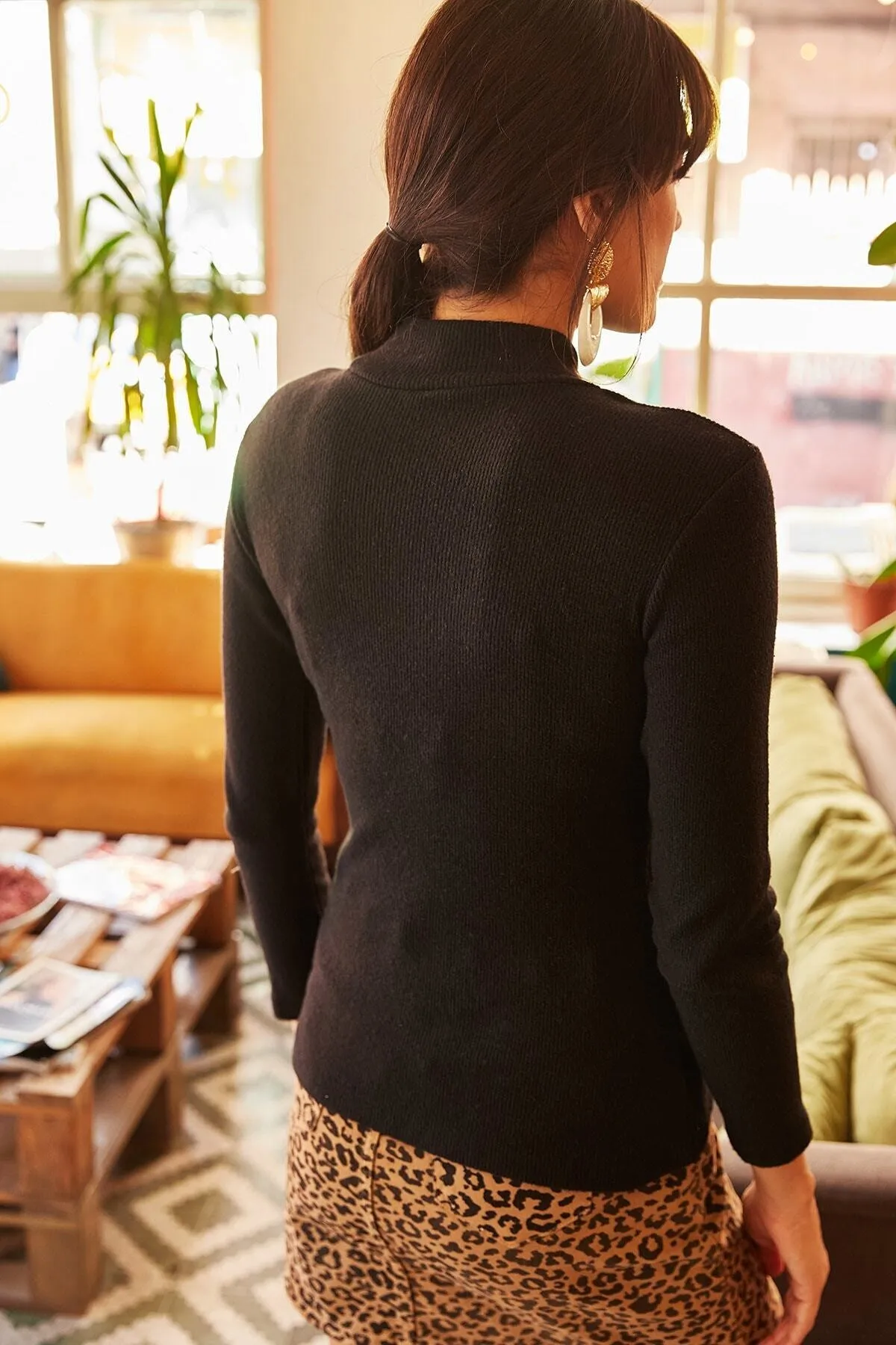Olalook  Pullover - Schwarz - Figurbetont